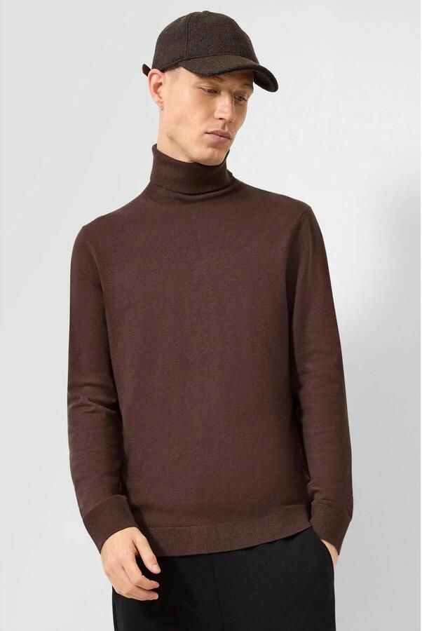 QS slim fit coltrui donkerbruin
