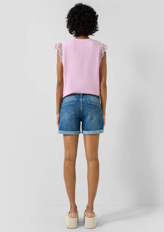 QS slim regular waist short medium blue denim - Foto 3