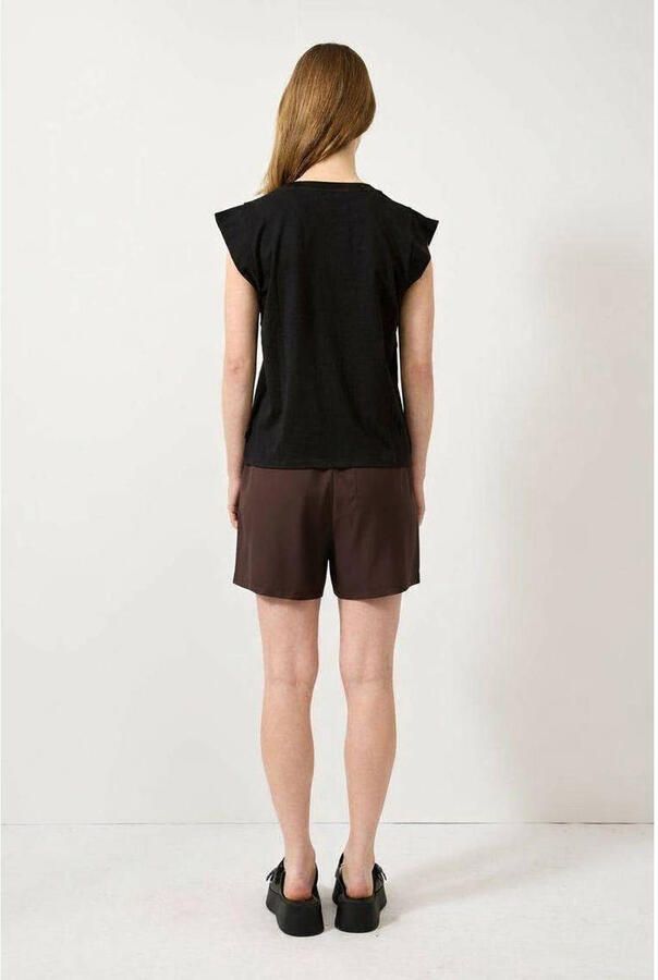 QS straight leg casual short donkerbruin - Foto 2