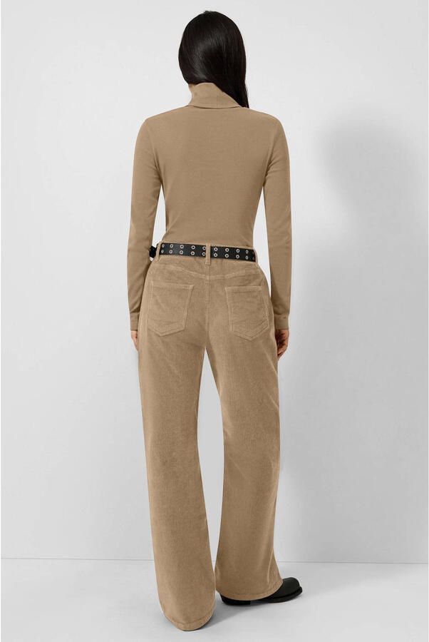 QS straight leg corduroy broek bruin - Foto 3