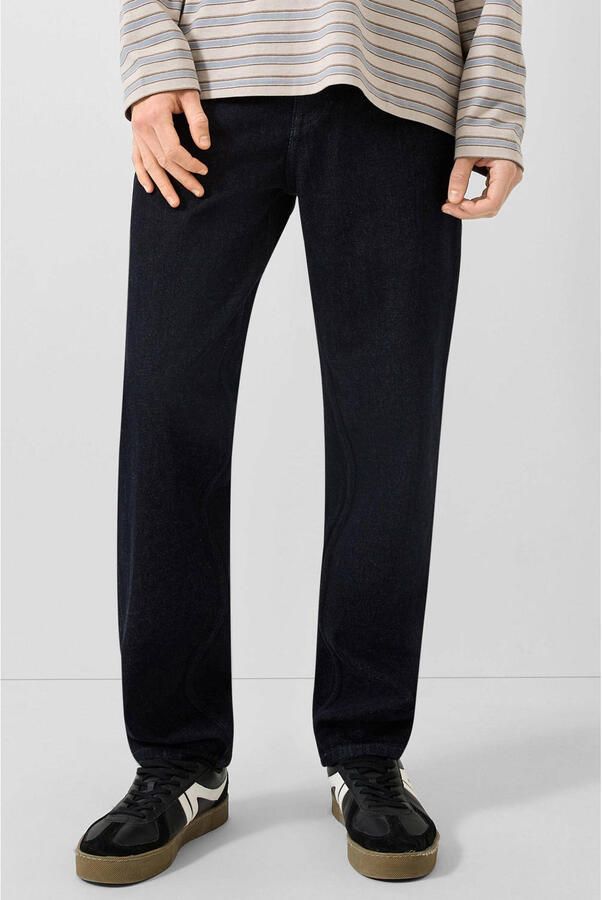 QS straight leg jeans donkerblauw denim