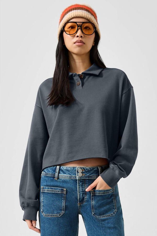 QS sweater antraciet