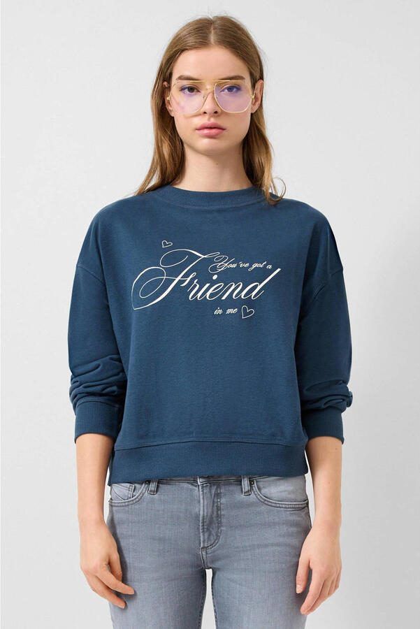 QS sweater donkerblauw