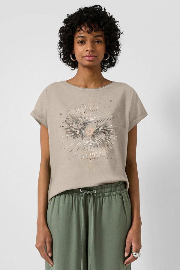 QS T-shirt beige - Foto 3