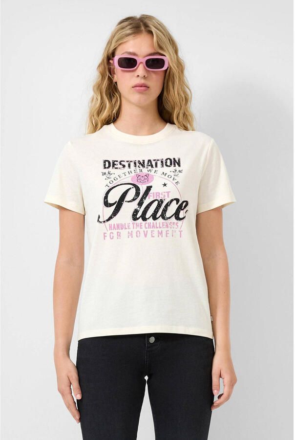 QS T-shirt ecru