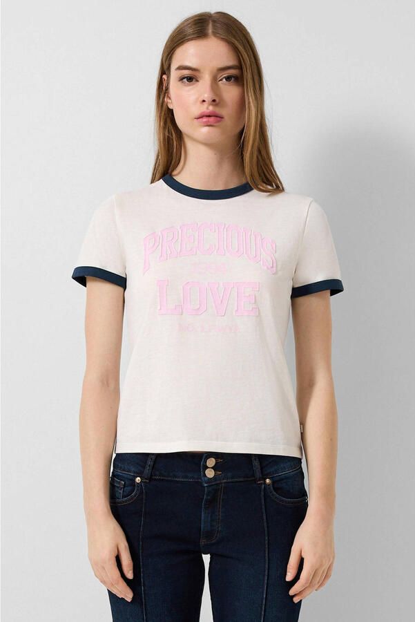 QS T-shirt ecru