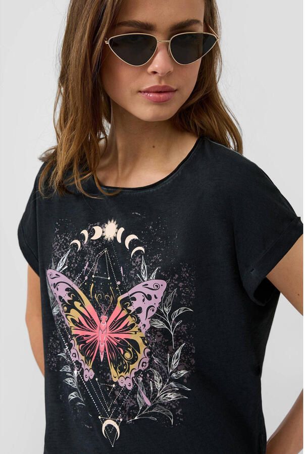 QS T-shirt zwart - Foto 2