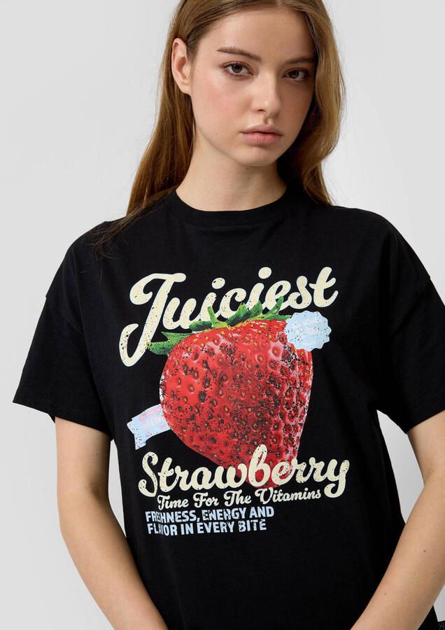 QS T-shirt zwart