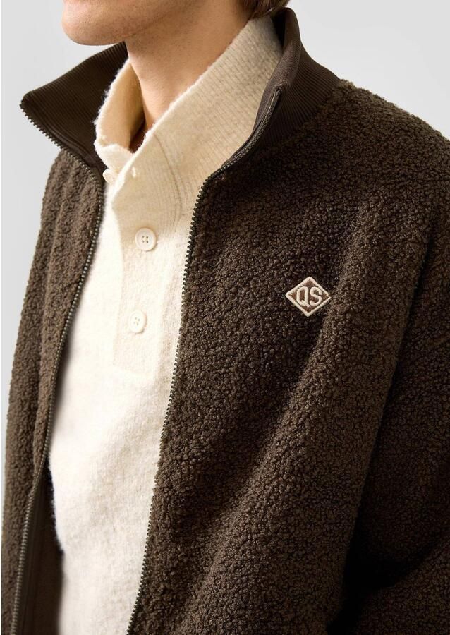 QS teddy fleecevest donkerbruin - Foto 3