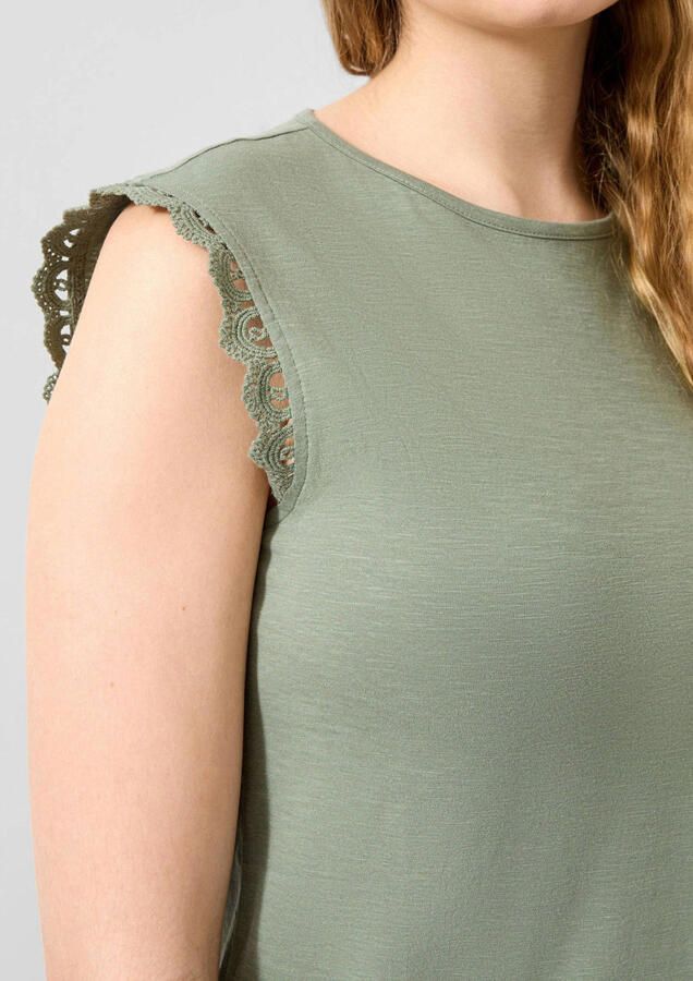QS top broderie groen - Foto 3