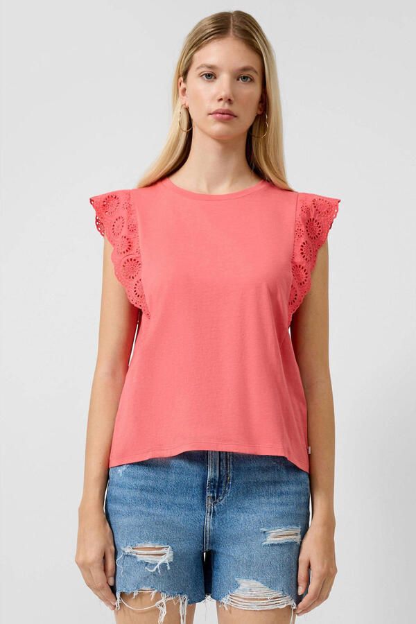 QS top broderie roze