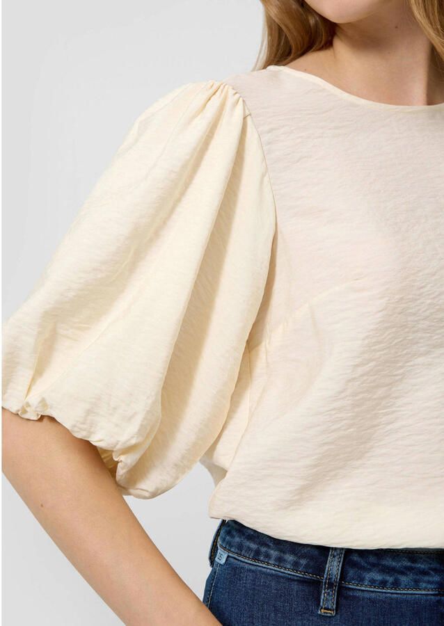 QS top met textuur ecru - Foto 2