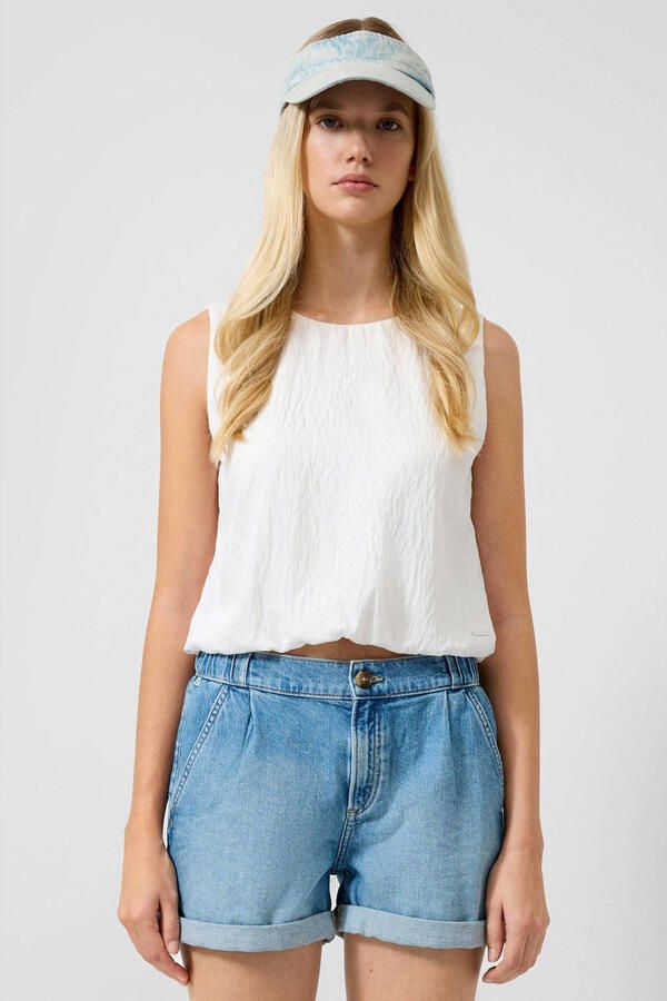 QS top met textuur wit