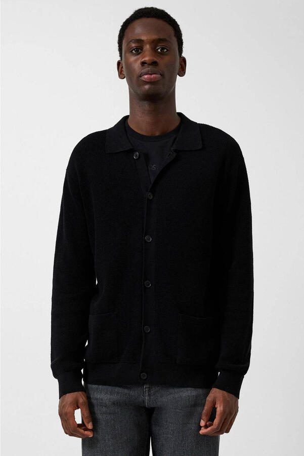 QS vest gebreid zwart