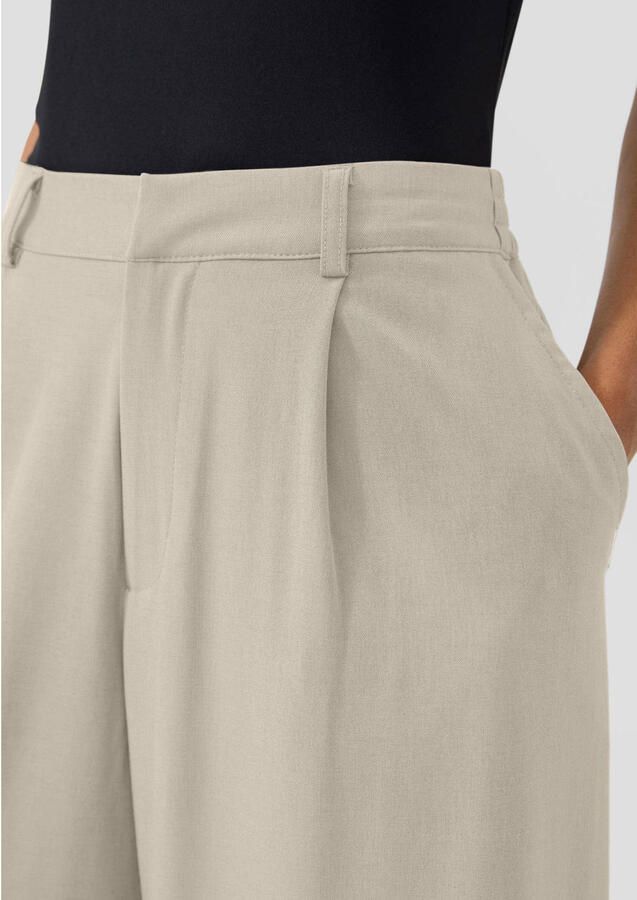 QS wide leg high waist palazzo broek beige - Foto 2