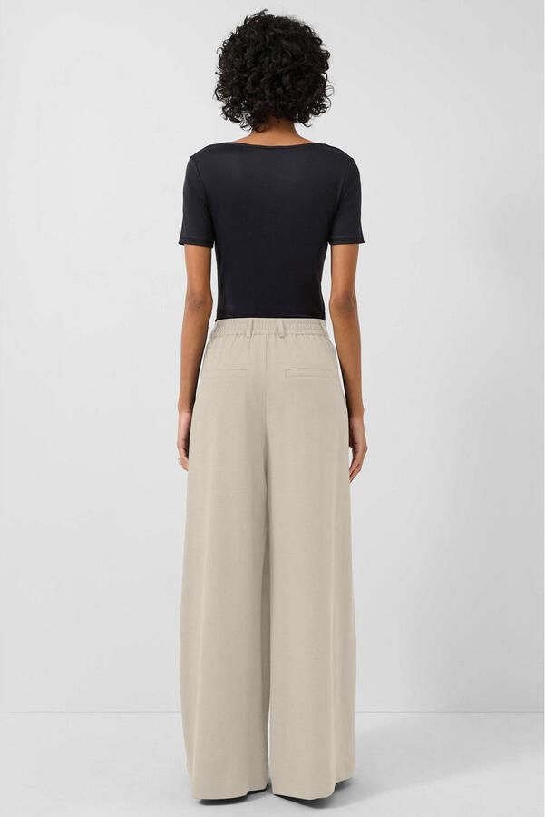 QS wide leg high waist palazzo broek beige - Foto 3
