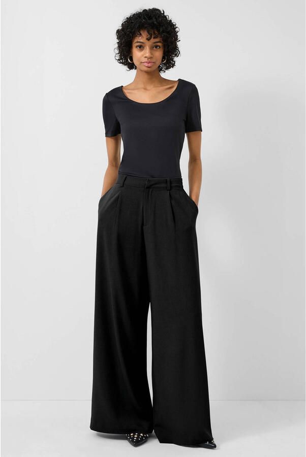 QS wide leg high waist palazzo broek zwart