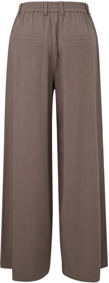 QS wide leg high waist pantalon grijsbruin - Foto 2