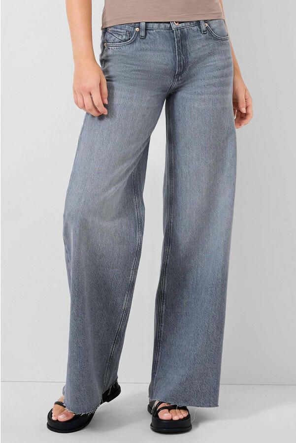 QS wide leg jeans grey denim