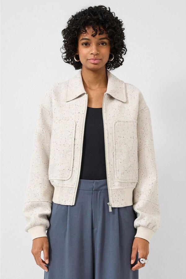 QS wollen baseball jacket ecru