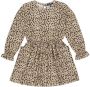 Quapi A-lijn jurk met dierenprint beige bruin Meisjes Polyester Ronde hals 110 116 - Thumbnail 1