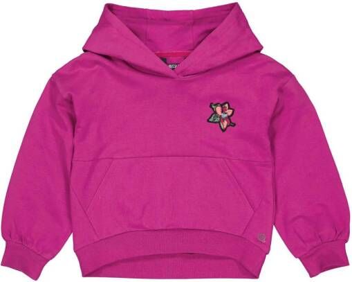 Quapi hoodie ALOUQW232 fuchsia Sweater Roze Meisjes Katoen Capuchon 110 116