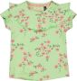 Quapi Mini gebloemd T-shirt Natas zomergroen roze - Thumbnail 1