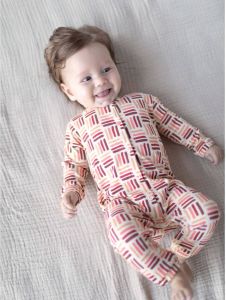 Quapi newborn baby boxpak Marit met all over print beige rood roze