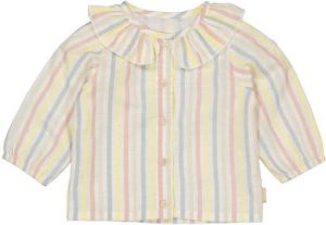 Quapi newborn baby gestreepte blouse QSARENB lichtgeel multicolor