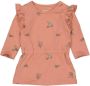 Quapi newborn baby jurk RAINA met all over print en ruches roze - Thumbnail 1
