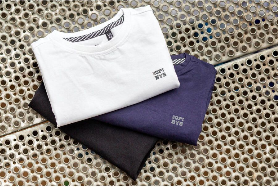 Quapi basic T-shirt Joshua wit Jongens Stretchkatoen Ronde hals Effen 110 116 - Foto 2