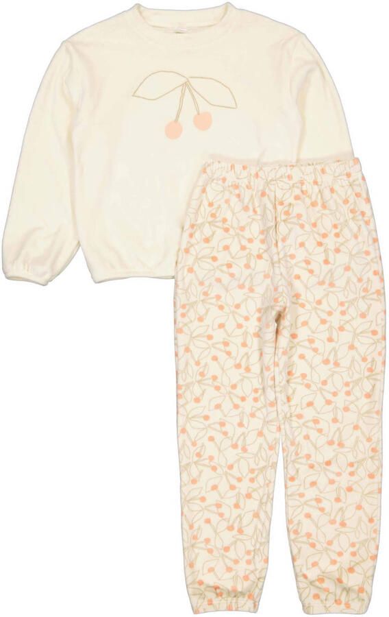 Quapi pyjamaset met all over print ecru oranje