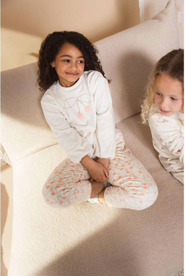 Quapi pyjamaset met all over print ecru oranje - Foto 3