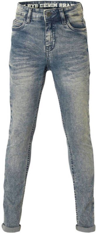 Quapi regular fit jeans Qjake light denim Blauw Jongens Stretchdenim Effen 116