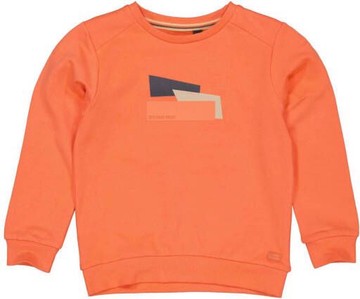 Quapi sweater met printopdruk oranje Printopdruk 110 116