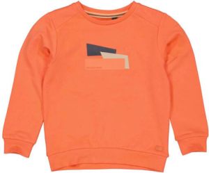 Quapi sweater met printopdruk oranje