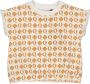 Quapi T-shirt met all over print wit oranje - Thumbnail 1