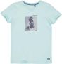 Quapi T-shirt QTATE met printopdruk lichtblauw - Thumbnail 1