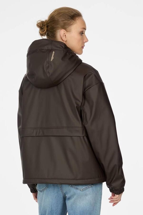 Ragwear coated regenjas donkerbruin - Foto 2