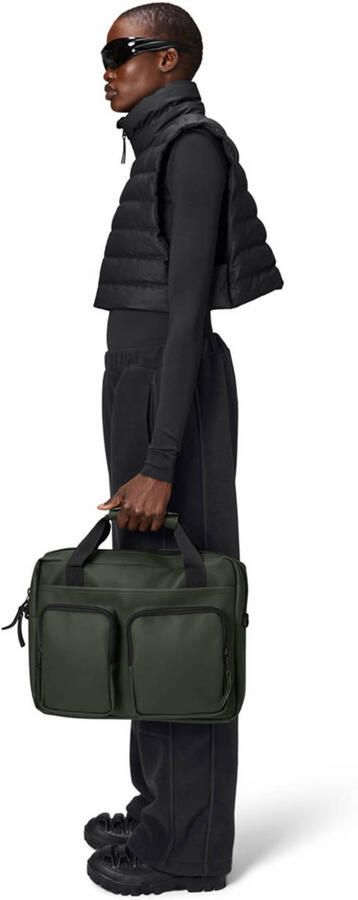 Rains 15 inch laptoptas Texel Tech W3 kaki - Foto 2