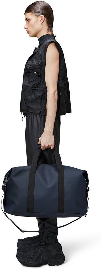 Rains Weekendtas met Verstelbare Schouderband en Ritssluiting Blue Unisex