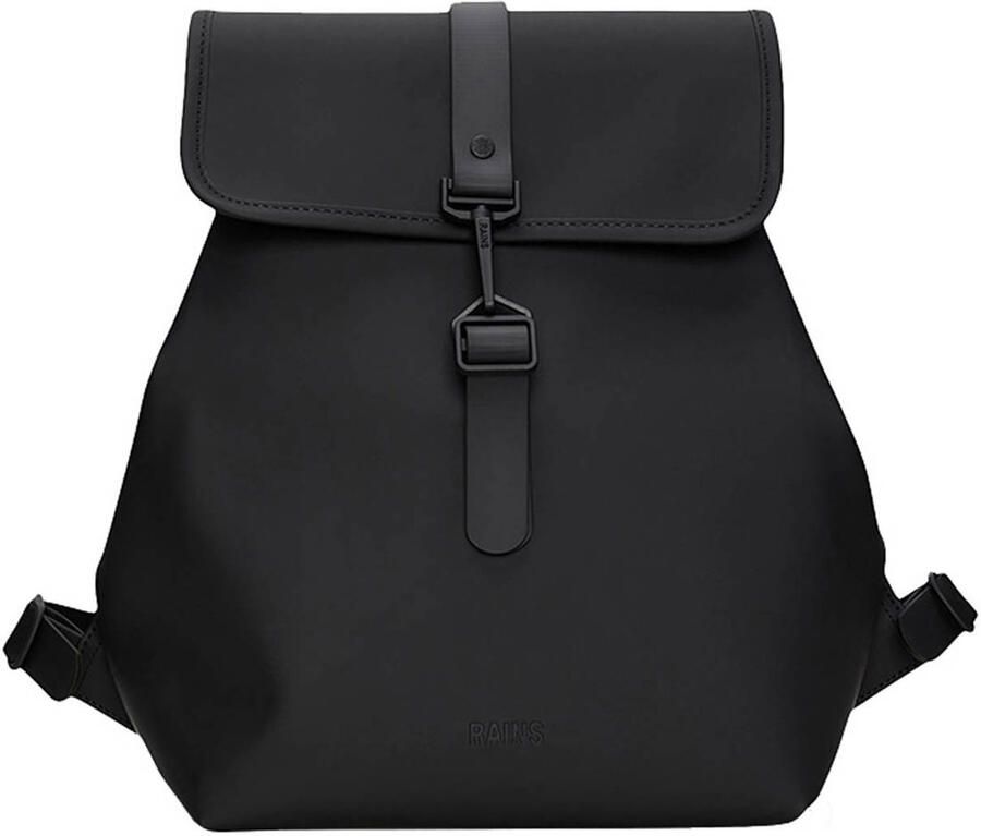 Rains Stijlvolle Bucket Backpack Synthetisch Zwart Black Unisex - Foto 3