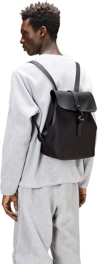 Rains Stijlvolle Bucket Backpack Synthetisch Zwart Black Unisex - Foto 2