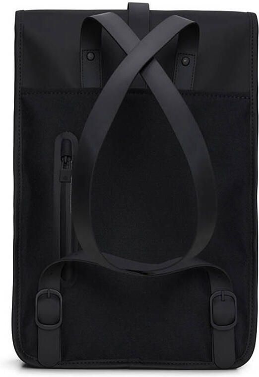 Rains Zwarte Synthetische Mini Rugzak met Verstelbare Banden Black Unisex