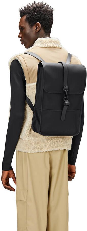 Rains Zwarte Synthetische Mini Rugzak met Verstelbare Banden Black Unisex - Foto 2