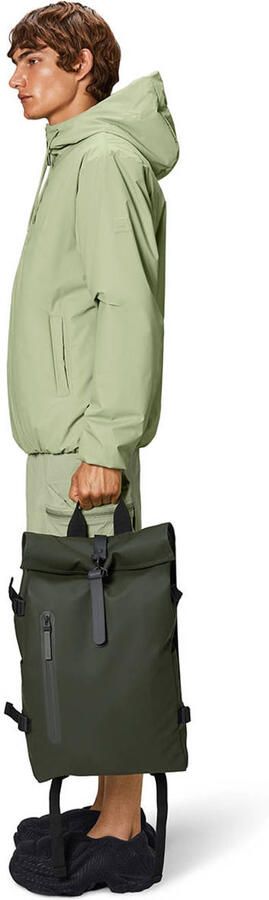 Rains Rolltop Rugzak met Snap Compressie Green Heren - Foto 2