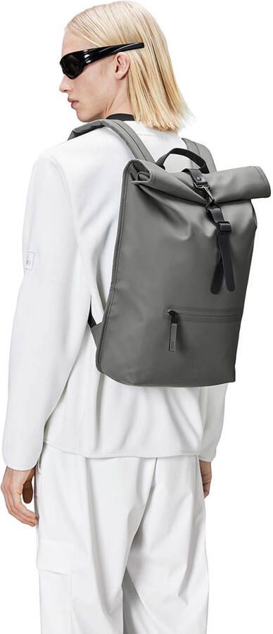 Rains Grijze Waterdichte Rugzak met Handvat en Verstelbare Banden Gray - Foto 2