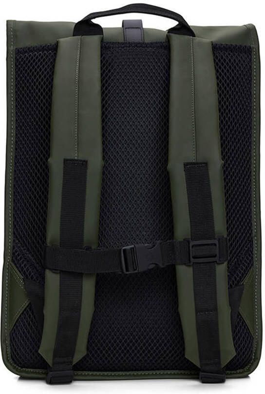 Rains Groene Waterdichte Rugzak met Handvat en Verstelbare Schouderbanden Green