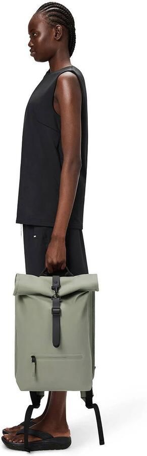 Rains rugzak Rolltop W3 olijfgroen - Foto 2