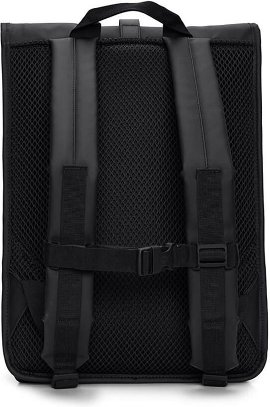 Rains Zwarte Waterdichte Rugzak met Handvat en Verstelbare Banden Black